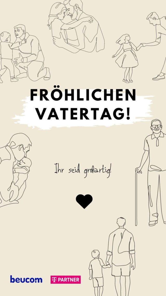 Einen fröhlichen Vatertag wünscht das gesamte beucom Team 🌷👨‍👦‍👦